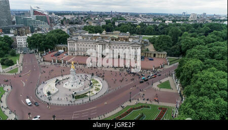 Vue aérienne du palais de Buckingham à Londres Banque D'Images