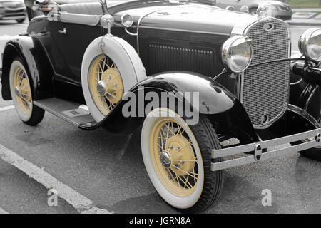 Voiture vintage noir Banque D'Images