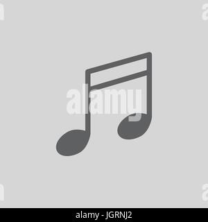 Icône vecteur musique mélodie isolé sur fond gris Illustration de Vecteur