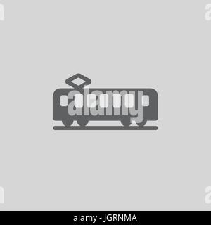 L'icône de tramway. Simple illustration. vector illustration isolé sur fond gris Illustration de Vecteur