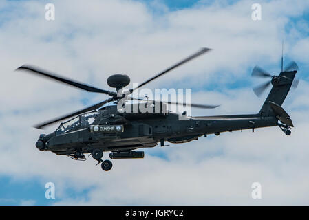 L'Army Air Corps Apache AH1 affichant à la 2017 International Yeovilton. Journée de l'air Banque D'Images