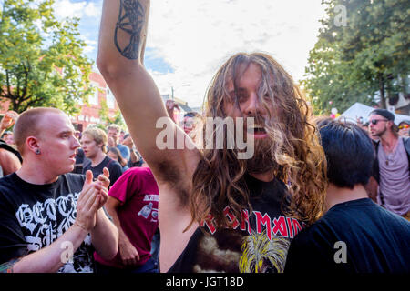 Punk Rock légendaire force de vie D.O.A le Khatsahlano rock Festival, Kitsilano, Vancouver, Colombie-Britannique, Canada. Banque D'Images