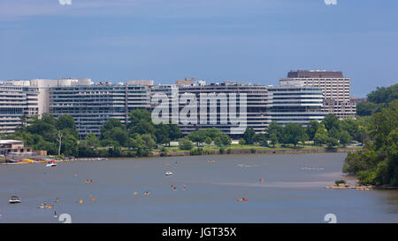 WASHINGTON, DC, USA - Watergate Complex, sur la rivière Potomac. Banque D'Images