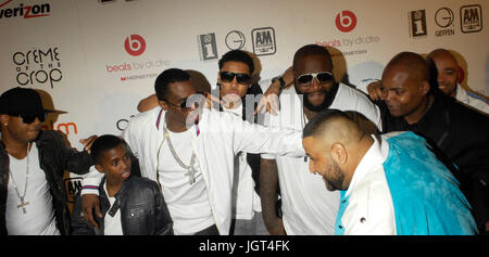 (L-R) Les plis,Christian Combs,Diddy,Quincy Brown,Rick Ross DJ Khaled Interscope Geffen A&M Records Quatrième récolte 'Creme' après-dîner BET Awards Celebration June 27,2010,Beverly Hills en Californie. Banque D'Images