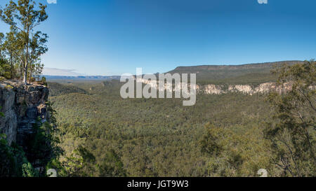 Vue depuis Boolimba Bluff Panorama, Carnarvon Gorge, Queensland, Australie Banque D'Images