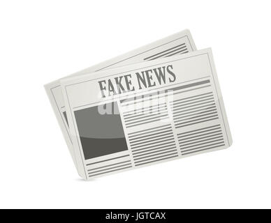 Fake news illustration design icon isolated over white Banque D'Images