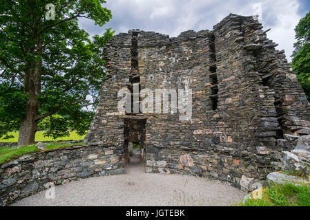 Telve dun broch près de Glenelg, montrant à l'âge de fer de pierres sèches à paroi creuse structure, Ross et Cromarty, Highlands, Écosse, Royaume-Uni Banque D'Images