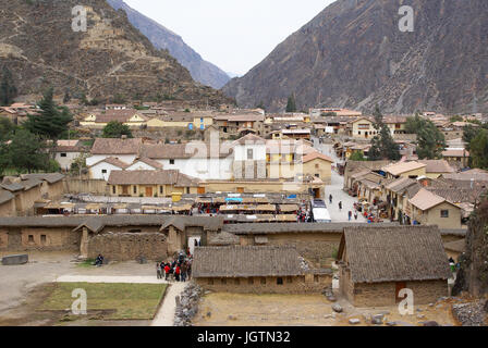 Ollantaytambo, d'une valeur sacrée de los Incas, région de Cusco, Lima, Pérou Banque D'Images