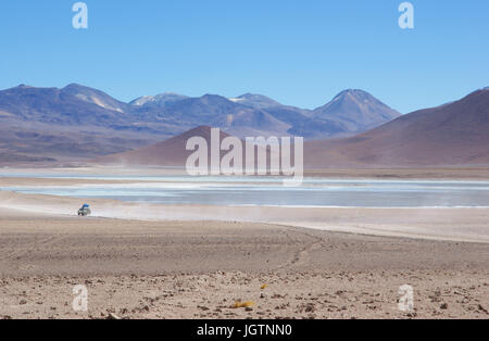 Laguna Blanca, les réserves de la faune andine Eduardo Abaroa, Désert de Lipez, Département de Potosí, Province Sud Lipez, La Paz, Bolívia Banque D'Images