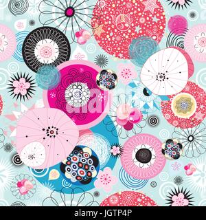 Résumé motif coloré lumineux fantastique d'éléments ronds Illustration de Vecteur