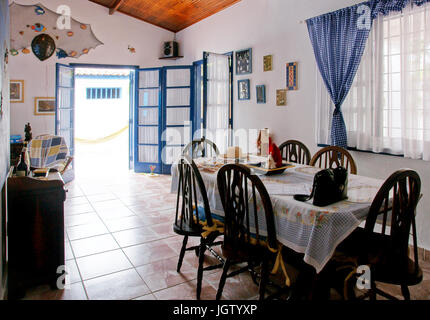 Maison, Table, Barra do Una, Peruíbe, São Paulo, Brésil Banque D'Images