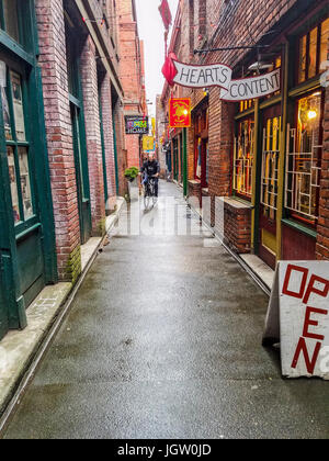 Fan Tan Alley, à l'origine Victoria Chinatown's den opium et centre de jeu. Maintenant c'est bordée de boutiques touristiques. L'allée n'est que de 3 1/2 pieds (un moi Banque D'Images