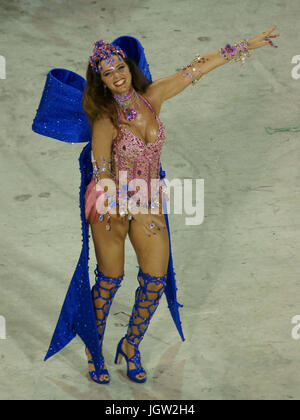 Luma de Oliveira, Reine de la batterie, le Carnaval 2009, l'école de samba Portela, Rio de Janeiro, Brésil Banque D'Images