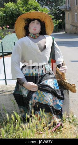 Marionnettes en pays de Monferrato, Piémont, Italie, Femme Banque D'Images