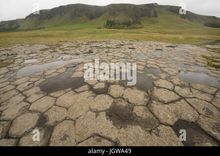 Les colonnes de basalte photographié en Islande Banque D'Images