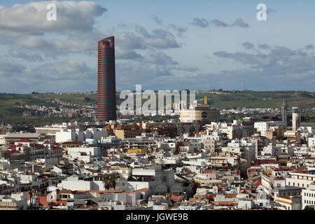 Sevilla (Sevilla) tour Torre de la Tour Giralda de la Cathédrale de Séville (Catedral de Sevilla) à Séville, Andalousie, espagne. Banque D'Images