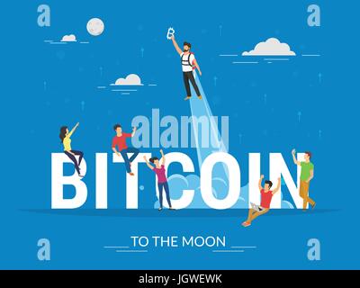 Bitcoin concept illustration Illustration de Vecteur
