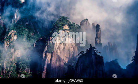 Le mont Sanqingshan, Jiangxi, Chine Banque D'Images