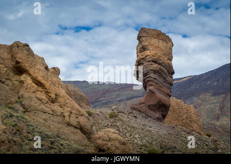 Garcia pierre dans le désert de lave volcanique de l'île de Tenerife Banque D'Images