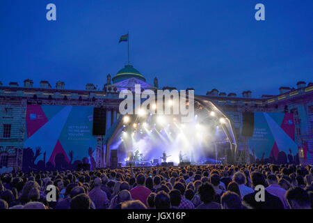 Londres, Royaume-Uni. 10 juillet, 2017. Warpaint live sur scène à Somerset House à Londres dans le cadre de la série d'été avec American Express. Date de la photo : Lundi 10 juillet 2017. Credit : Roger Garfield/Alamy Live News Banque D'Images