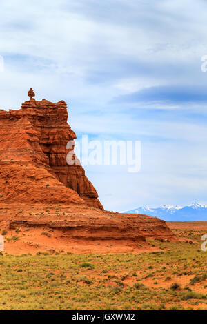 Painted Desert et les San Francisco Peaks, nord de l'Arizona, USA Banque D'Images