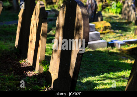 Au-dessus du cimetière méthodiste Hebden Bridge Banque D'Images