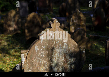 Au-dessus du cimetière méthodiste Hebden Bridge Banque D'Images