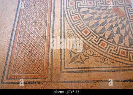 Mosaïque à Césarée. Israël. Banque D'Images