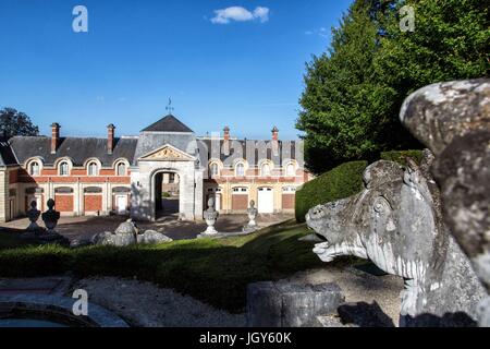 Château de BIZY, VERNON,VALLÉE ROYALE DE L'Eure, France Banque D'Images