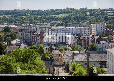 France, région Normandie (ancienne Basse Normandie, Calvados, Pays d'Auge, Lisieux, vue sur la ville de Lisieux depuis la basilique Sainte-Thérèse, Photo Gilles Targat Banque D'Images