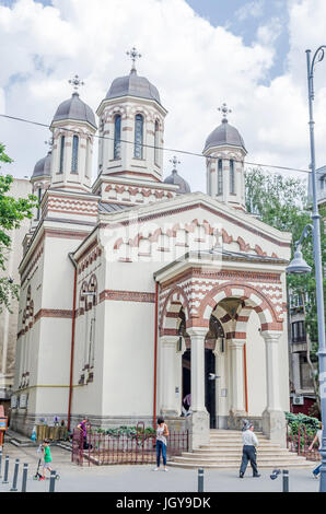 Bucarest, Roumanie - 25 MAI 2014 : l'église Saint Ciprian. Banque D'Images