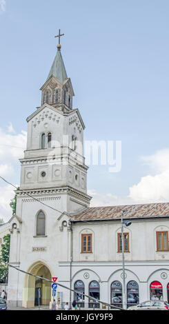 Bucarest, Roumanie - 25 MAI 2014 : La plus ancienne Eglise catholique romaine nommée Baratia. Banque D'Images