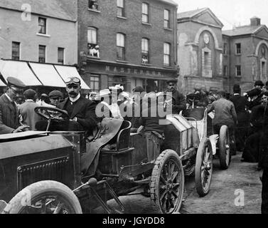 J. W. Stocks en Napier à Athy durant 1903 course Gordon Bennett Banque D'Images