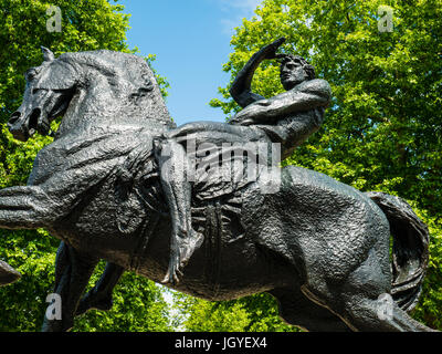 Statue de l'énergie physique, de George Frederick Watts ,les jardins de Kensington /Hyde Park, Londres, Angleterre Banque D'Images