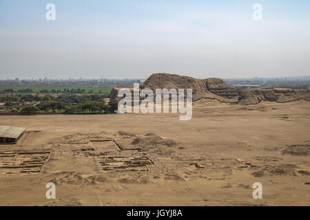 Huaca de la Luna site archéologique - Trujillo, Pérou Banque D'Images