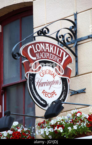 Clonakilty Pudding Noir Original sign Banque D'Images