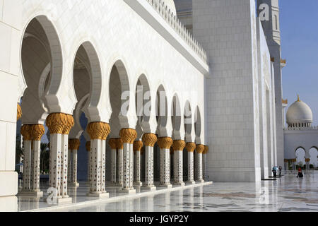 La Mosquée Sheikh Zayed. 1995. Émirat d'Abu Dhabi. Banque D'Images