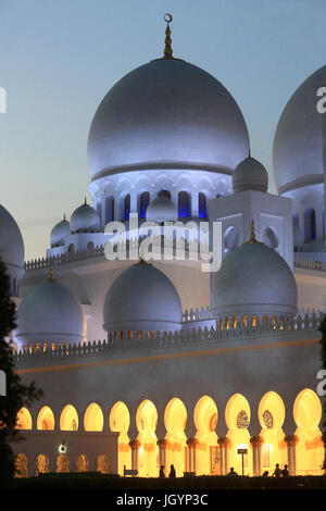 La Mosquée Sheikh Zayed. 1995. Émirat d'Abu Dhabi. Banque D'Images