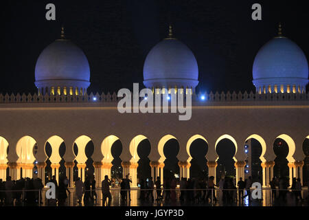 La Mosquée Sheikh Zayed. 1995. Émirat d'Abu Dhabi. Banque D'Images