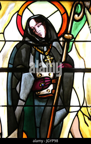 L'église Saint-Joseph. Vitrail. Genève. La Suisse. Banque D'Images