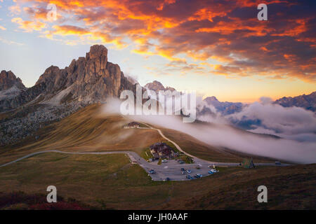 La Gusela, Nuvolau gruppe, Tyrol du sud, montagnes des Dolomites, Passo Giau, Dolomites, Italie Banque D'Images