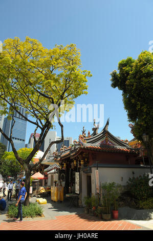 Le Singapour Yu Huang Gong, ou Temple de l'Empereur de Jade céleste. Telok Ayer Street, Chinatown, Singapour Banque D'Images