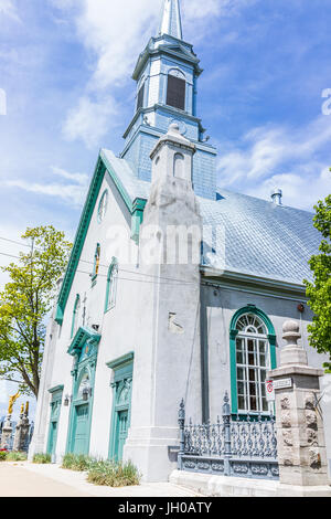 Saint-Augustin-de-Desmaures, Canada - le 29 mai 2017 : Paroisse de Sainte Marie dans une petite ville sur le chemin du Roy Banque D'Images