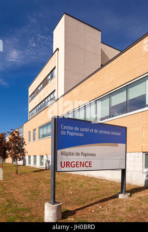 Centre de santé et de services sociaux de l'hôpital de Buckingham ou Papineau Papineau ou hôpital de Buckingham, Outaouais, Québec, Canada. Banque D'Images