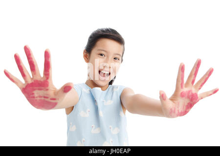 Portrait of a Girl with arms outstretched Banque D'Images