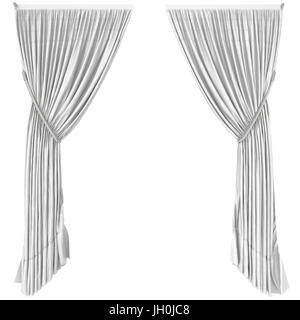 Rideau de théâtre isolé Banque D'Images