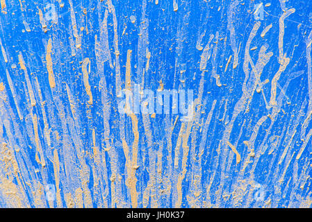 Close up of texture background projection de boue sur la voiture bleue. Banque D'Images