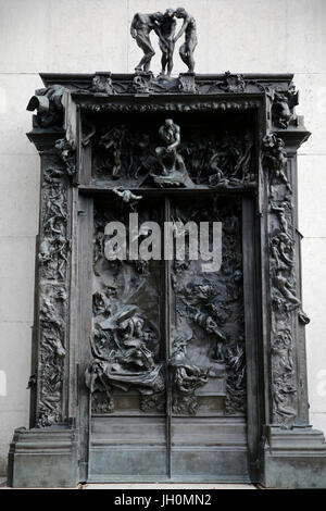 Musée Rodin, Paris. Les portes de l'enfer. À propos de 1890. La France. Banque D'Images