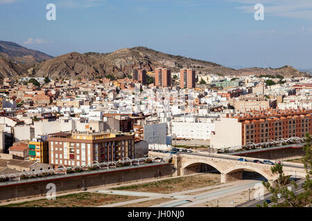 Vue panoramique sur la ville de Lorca. Province de Murcie, Espagne Banque D'Images