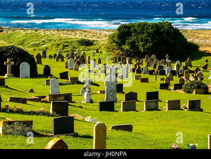 Cimetière de Kingston sur les rives de la baie de cimetière sur l'Île Norfolk Banque D'Images